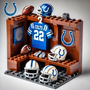 Bloques de Construcción de Plástico ABS con Temática Deportiva, Modelo de Vestidor, Regalos Personalizados para Mayores de 8 Años - Product Image 3