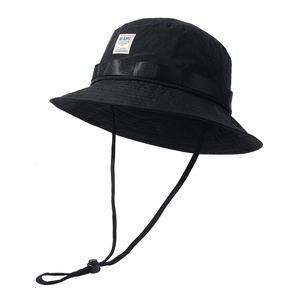 Oem personalizado campamento senderismo pescador sombrero protección UV al aire libre impermeable poliéster nailon Surf cubo Boonie sombrero con cuerda - Product Image 2
