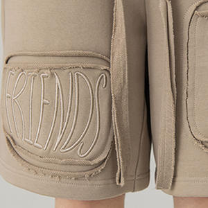 Pantalones Cortos Deportivos para Hombre, Cintura Elástica, Felpa Francesa, Algodón Grueso de 380 g/m², Cintura Alta, Bordado Personalizado, Transpirables - Product Image 4