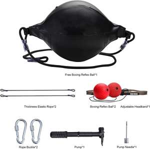 Wellshow <span class=keywords><strong>Sport</strong></span> Punching Ball Speed Bag avec niveaux <span class=keywords><strong>de</strong></span> difficulté Ballon réflexe <span class=keywords><strong>de</strong></span> <span class=keywords><strong>boxe</strong></span> avec bandeau <span class=keywords><strong>pour</strong></span> l'entraînement <span class=keywords><strong>de</strong></span> <span class=keywords><strong>boxe</strong></span> Gym à domicile - Product Image 6