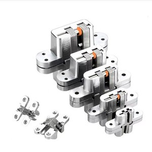 Bisagra para Muebles de Acero Inoxidable de 2 mm, Bisagra Oculta Empotrada en Forma de Cruz para Puertas de Gabinetes - Product Image 3