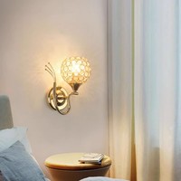 JUNTOS moda elegante doble cabeza redonda sala de estar Fondo lámpara de pared creativa exquisita dormitorio mesita de noche luces de pared