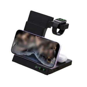 Nouveau produit 2026 : Station de charge sans <span class=keywords><strong>fil</strong></span> magnétique pliable 6-en-1 rapide 15W <span class=keywords><strong>avec</strong></span> votre logo - Product Image 1