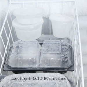 Contenants alimentaires ronds en plastique de qualité alimentaire YAGNRUI <span class=keywords><strong>pour</strong></span> plats à emporter, repas chauds, salades froides, fruits, soupes, avec couvercles - Product Image 6