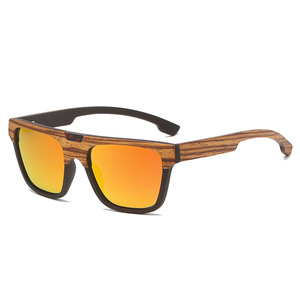 Lunettes de soleil rétro européennes et américaines Lunettes en bois transfrontalier laminé à la mode avec lentilles UV400 <span class=keywords><strong>Style</strong></span> tout assorti - Product Image 4
