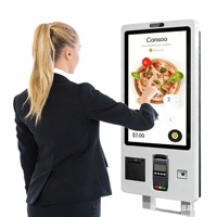 restaurant à emporter KFC à écran tactile de 27 32 pouces Imprimante libre-service Kiosque de paiement de commande automatique