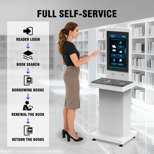 Equipo Inteligente para Bibliotecas, Kiosco de Autoservicio para el Registro de Entrada y Salida de Libros, Lector <span class=keywords><strong>RFID</strong></span> <span class=keywords><strong>HF</strong></span> de <span class=keywords><strong>13.56MHz</strong></span> para Sistemas de Bibliotecas - Product Image 2