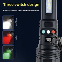 Senter Sinyal Tiga Sumber Cahaya Putih Kuning Biru, Lampu Samping COB, Dapat Diisi Ulang, ABS, Tahan Lama, Untuk Luar Ruangan dan Rel Kereta Api