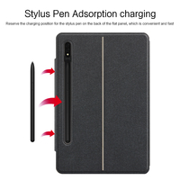 Casing penutup kulit Pu nirkabel, Keyboard trackpad berdiri untuk Samsung Galaxy Tab S8 +/Plus/S7 FE S7 Plus S8 Plus 12.4 inci