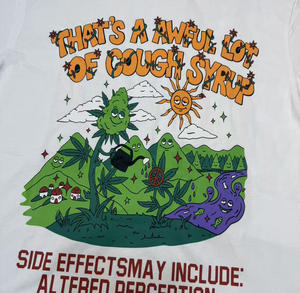 T-shirts Oversize Décontractés et Amples pour Hommes, Style Minimaliste Américain Tendance, avec Impression Scannable, Motif 'THAT'S A AWFUL LOT OF COUPH SYRUP', En Stock - Product Image 6