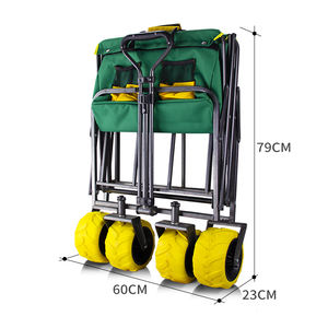 Todo terreno Wide <span class=keywords><strong>Auto</strong></span> Neumáticos Garden Wagon, Carro de mano plegable 90 L Almacenamiento Carga hasta 120 kg - Product Image 6