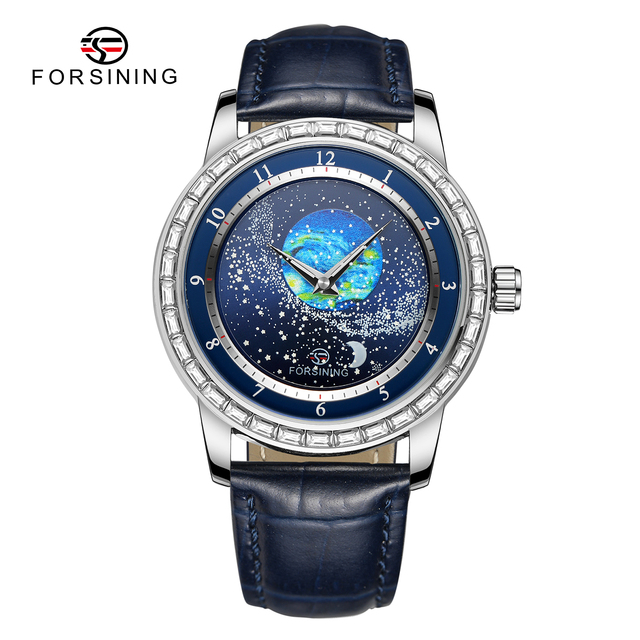 Forsining Newset Custom Logo Relojes Starry Sky Quality Luminous Automatic Mechanical Watch for Men