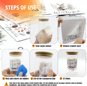 Nouveau style 2026 – 24 feuilles d'autocollants vintage chrétiens à appliquer par frottement pour verre, bougeoirs et porcelaine - Product Image 5