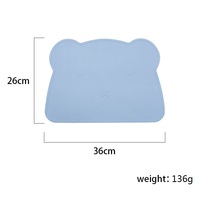 Chaise haute en forme d'ours pour enfants, tapis de Table de cuisine, couleur carré en Silicone, produit pour bébé, tapis de Table pour enfants