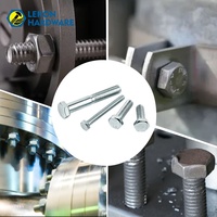 Vis hexagonales en acier au carbone Lekon M4 M6 M8 M10 M12X20mm DIN 931 933 métriques et impériales, plaquées zinc, avec écrous