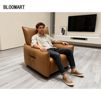 Chaise longue de loisirs de théâtre Canapé-lit électrique moderne en cuir de luxe Fauteuils de massage inclinables à vendre Salon de détente Maison