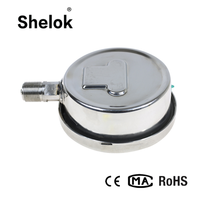 Shelok Top Fashion Cycle Air Liquid Gas 60MM 100MM Micro Millibar Manometer Picture Diaphragm Pressure Gauge