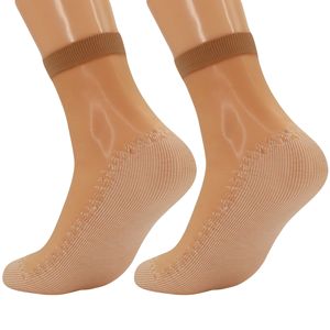 DB <b>Women's</b> Sheer Ankle <b>Socks</b> Beige Skin Cotton Sole Anti Slip Thin Knitted One Size Fits All Winter Casual Daily Wear - Product Image 5