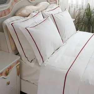 2024 New Wholesale cheap price plain bed linen white hotel duvet cover sets for 5 stars hotel