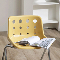 Chaise de jardin pliable et empilable en plastique Haosi pour une utilisation en extérieur, dans la chambre et à l'école