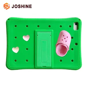 Silicone Protective Cover 3D Cartoon Lovely DIY 10 Kids Tablet Cases For Croc Charms For iPad 10th 9th Generation Mini 4 5 6