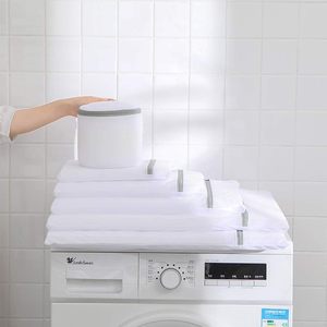 Sac de lavage à cordon pour vêtements multi-tailles, sac de rangement en filet à mailles grossières et fines, sac à linge en filet - Product Image 3