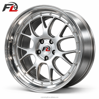 Jantes forgées en maille chromée 2 pièces avec lèvre polie 18 19 20 pouces 5x112 5x120 pour BMW Audi Benz