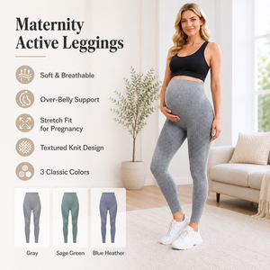 Leggings de yoga souples pour la grossesse, taille haute, soutien abdominal, haute qualité, vente chaude OEM - Product Image 6