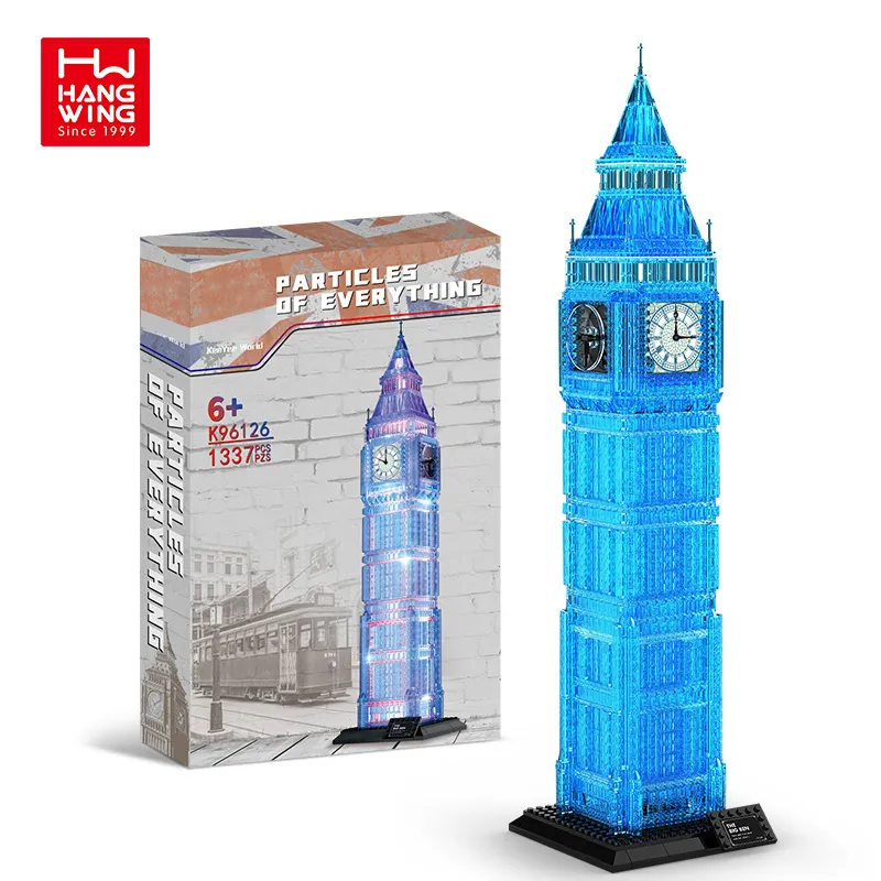 1337PCS nuovi giocattoli educativi di Design raccolgono il famoso Kit di mattoni della città di londra architettura Crystal Big Ben Building Blocks Set