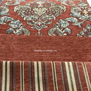 factory supplier upholstery fabric burnt orange stripe fabric