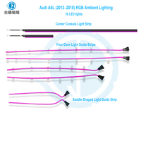Éclairage d'ambiance RGB à changement de couleur pour Audi A6/RS6 (C7) 2012-2018, moule original 1:1, 20 lumières pour panneaux de garniture conducteur/passager