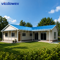 VICDOWEX Maison préfabriquée contemporaine en structure acier de type T, avec isolation thermique et caractéristiques ignifuges, pour personnel de luxe