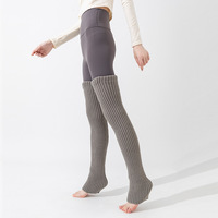 En gros, chauffe-jambes d'hiver pour femmes, chaussettes épaisses montantes jusqu'au genou, couvre-jambes longs et chauds