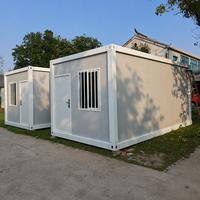 Maison conteneur pliable Z à faible coût de transport, hauteur pliée 440 mm, 20 pieds, 10 unités par 40HQ, maison préfabriquée en acier en kit