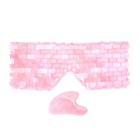 Masque oculaire en Quartz Rose naturel, véritable pierre, sommeil, beauté anti-âge, Jade, avec visage, meilleure vente 100