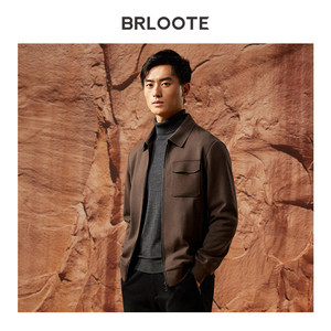 Veste décontractée de luxe pour <span class=keywords><strong>homme</strong></span> toutes saisons 2026 en laine modal/coton, confortable et chaude, en tissu crocheté, à revers zippé, respirante, pour le printemps - Product Image 2
