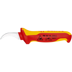 Cuchillo pelacables con mango aislado, probado VDE, 190 mm, Knipex - Product Image 1