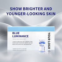 Sérum Peeling Triple Acide Luminescence Bleue pour le Visage à Domicile – Acide Salicylique, Acide Lactique – Peau Éclatante et Jeune – Ampoules Éclaircissantes Personnalisées