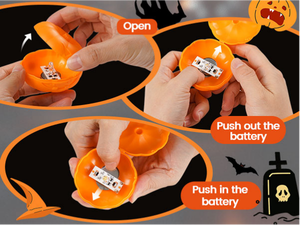 Guirlande lumineuse LED en forme de citrouille fantôme à piles avec télécommande, décoration flottante pour Halloween - Product Image 4