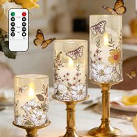 Bougies LED sans flamme Papillon à télécommande, intensité variable, écologiques, à piles, pour la maison, les fêtes, les mariages, Noël, Diwali, le printemps