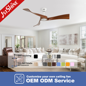 Ventilador de techo con control remoto, ventilador de techo con motor de cobre silencioso contemporáneo de madera maciza, 1 unidad - Product Image 4