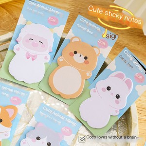 6PCS động vật dễ thương hình đặc biệt dính ghi chú từ Memo Pads cho văn phòng trường học vui vẻ phim hoạt hình trang trí Lưu ý đánh dấu món quà tuyệt vời - Product Image 2