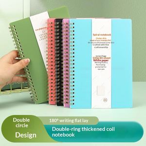 Cuaderno Espiral de Alta Gama con Cubierta de Cuero, Formato Cuadrado, para Estudiantes, A5, 80 Hojas, Impresión Digital, Tapa Dura, Exclusivo - Product Image 2