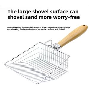 Cuchara para arena para gatos de metal ecológica grande, recogedor de caca de tofu de bentonita no inoxidable, cuchara mágica para caca de arena para gatos - Product Image 2