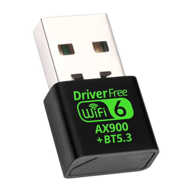 NKIWI 900Mbps WiFi 6 USB WiFi Dongle BT 5.3 Dual Band 2.4/5GHz Wireless Network Adapter Free Driver for PC in Stock