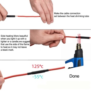 Aplor 20mm màu xanh lá cây màu vàng 2:1 nhiệt co lại ống <span class=keywords><strong>PE</strong></span> Vật liệu co ngót 25mm đường kính cáp tay áo bảo vệ 1KV đánh giá làm việc - Product Image 4