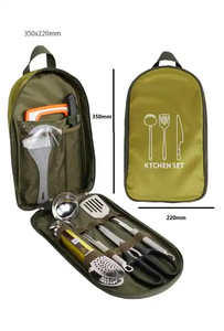 Sac de rangement pour barbecue, plage, randonnée, voyage, équipement de cuisine, ustensiles de camping, ensemble d'accessoires de cuisine avec sac de transport - Product Image 4
