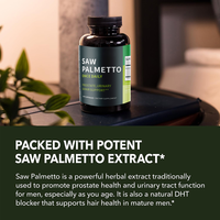 Complément alimentaire Saw Palmetto pour la santé de la prostate chez l'homme, capsules de vitamines pour les cheveux, complément alimentaire pour la santé masculine, extrait de Saw Palmetto