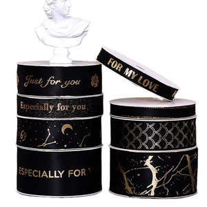 <span class=keywords><strong>Yao</strong></span> <span class=keywords><strong>Ming</strong></span> haute qualité noir dorure ruban holographique papillon arc fleurs pour emballage cadeau avec porte-carte lanière - Product Image 1