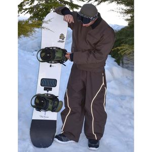 Pantalon de snowboard unisexe ample personnalisé, imperméable 20K, respirant 15K, vêtements de ski réfléchissants - Product Image 4
